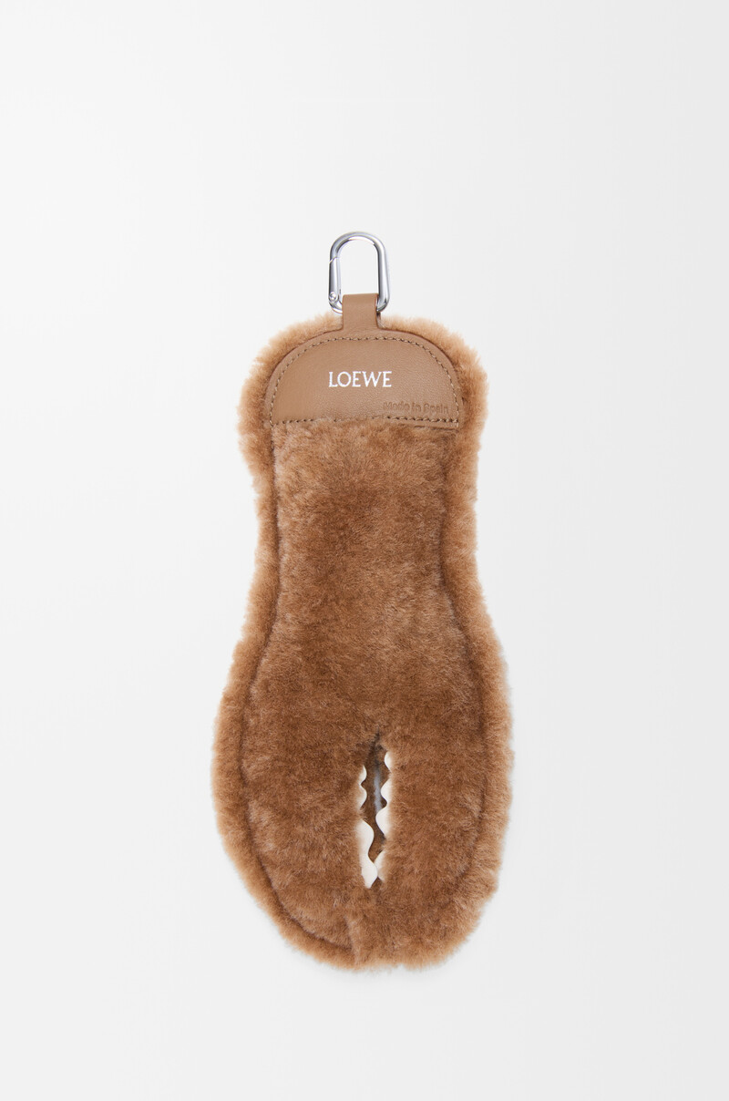 Claw charm in shearling and lambskin by LOEWE