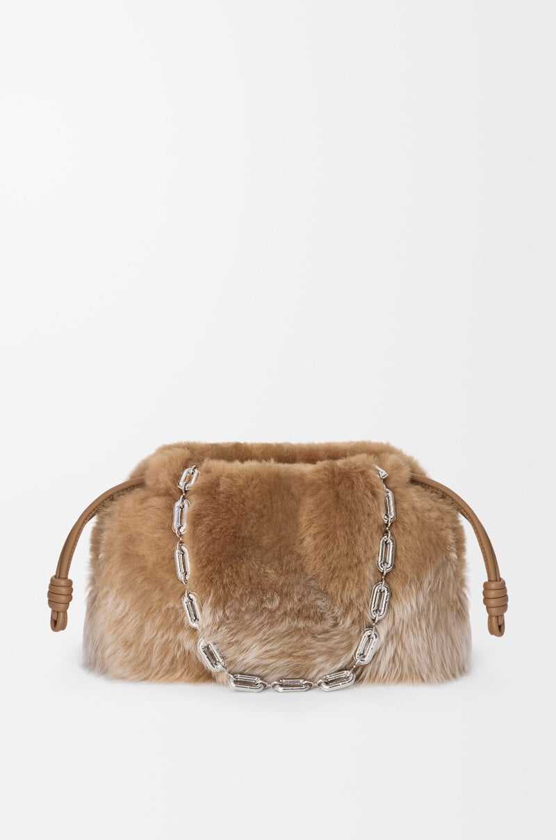 Medium Flamenco purse in gradient shearling by LOEWE