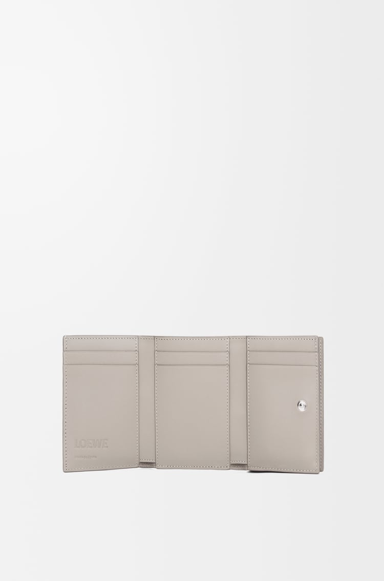 LOEWE Trifold wallet in satin calfskin Shell Grey
