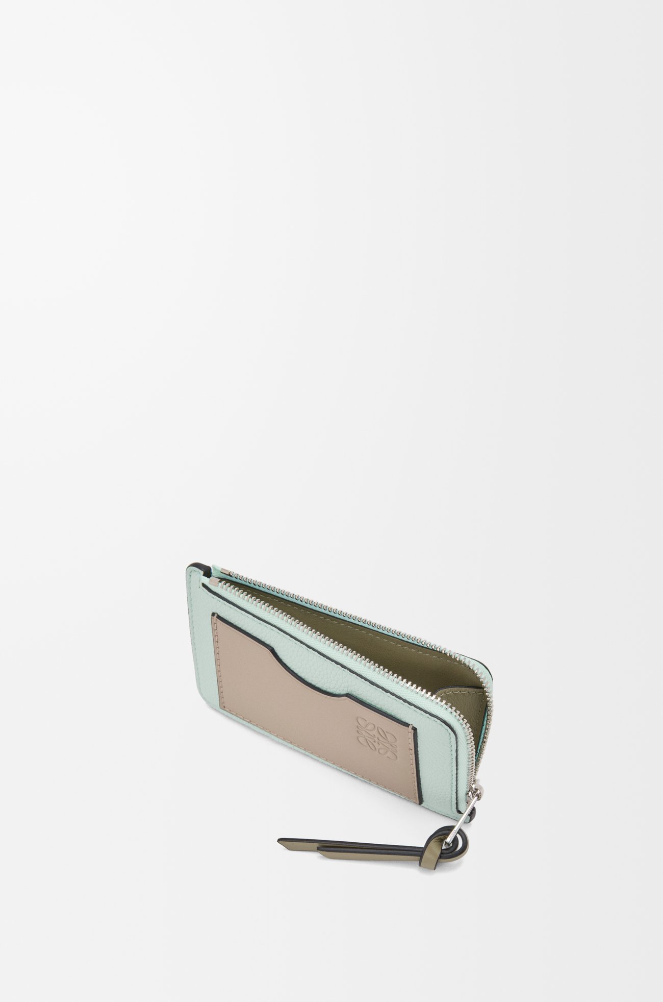 LOEWE Coin cardholder in soft grained calfskin Frozen/Clay