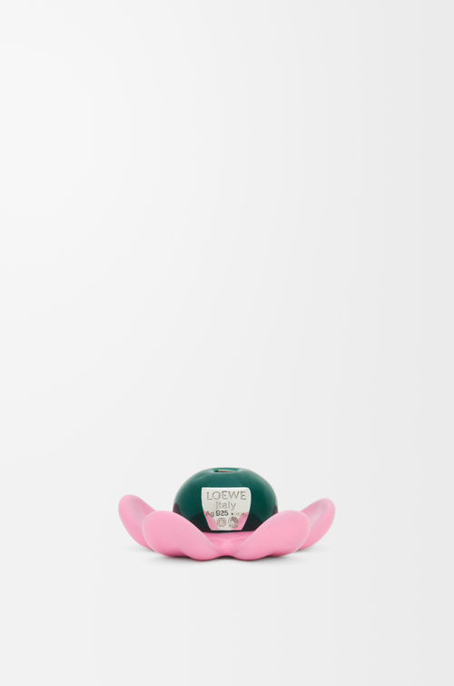 LOEWE 银质花帽吊坠 银色/粉色 plp_rd