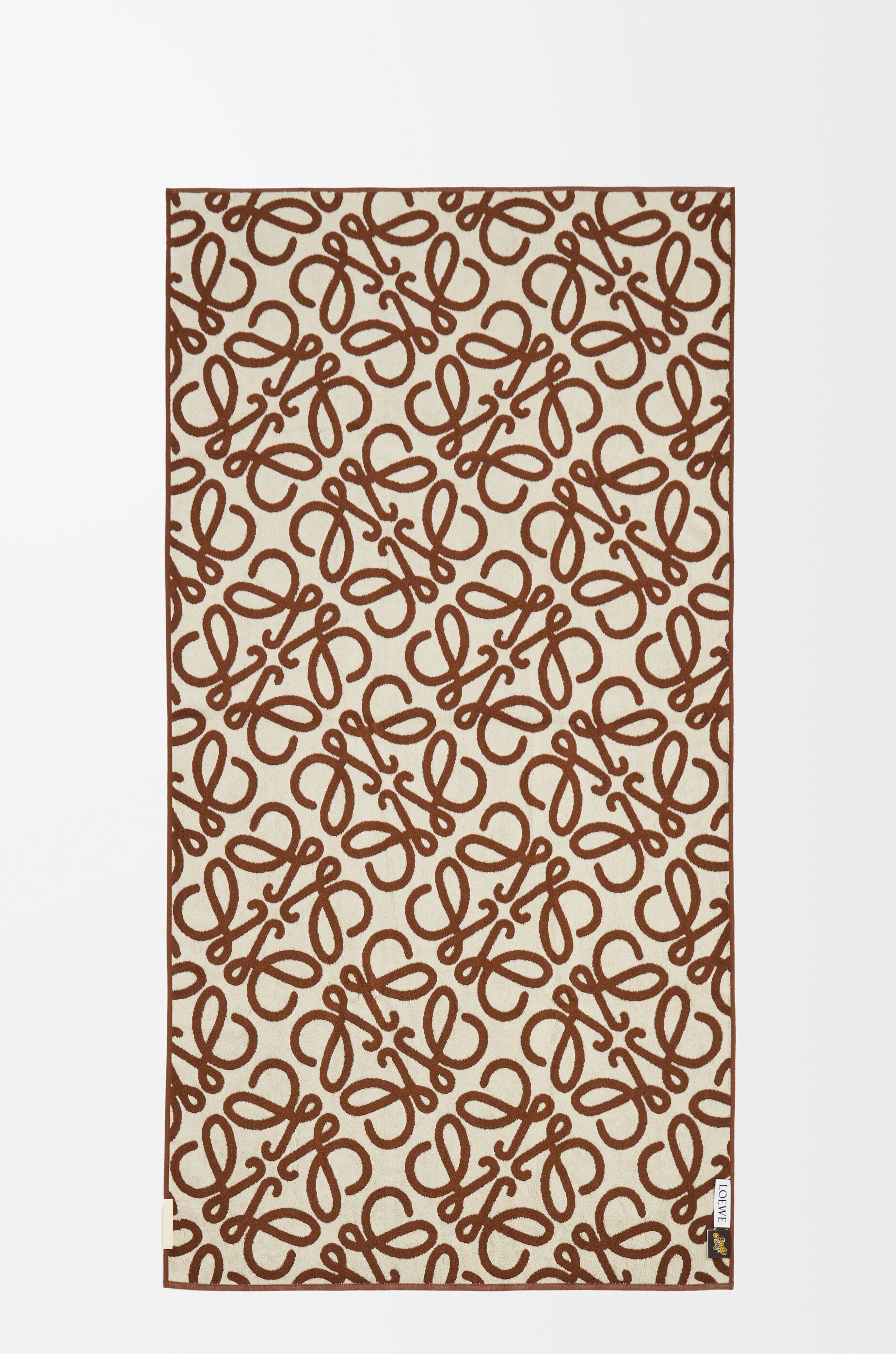 【LOEWE】95X185 ANAGRAM TOWEL◆T000229X01 Towel in cotton Brown - LOEWE
