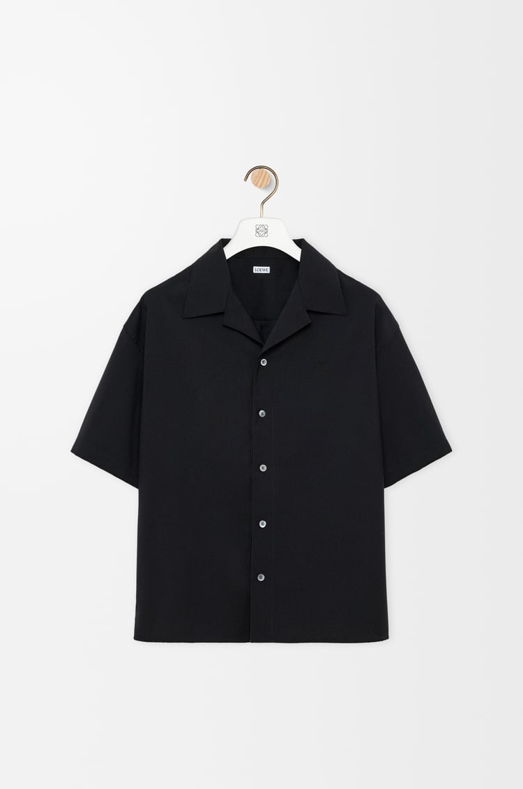 LOEWE Short sleeve shirt in wool Black