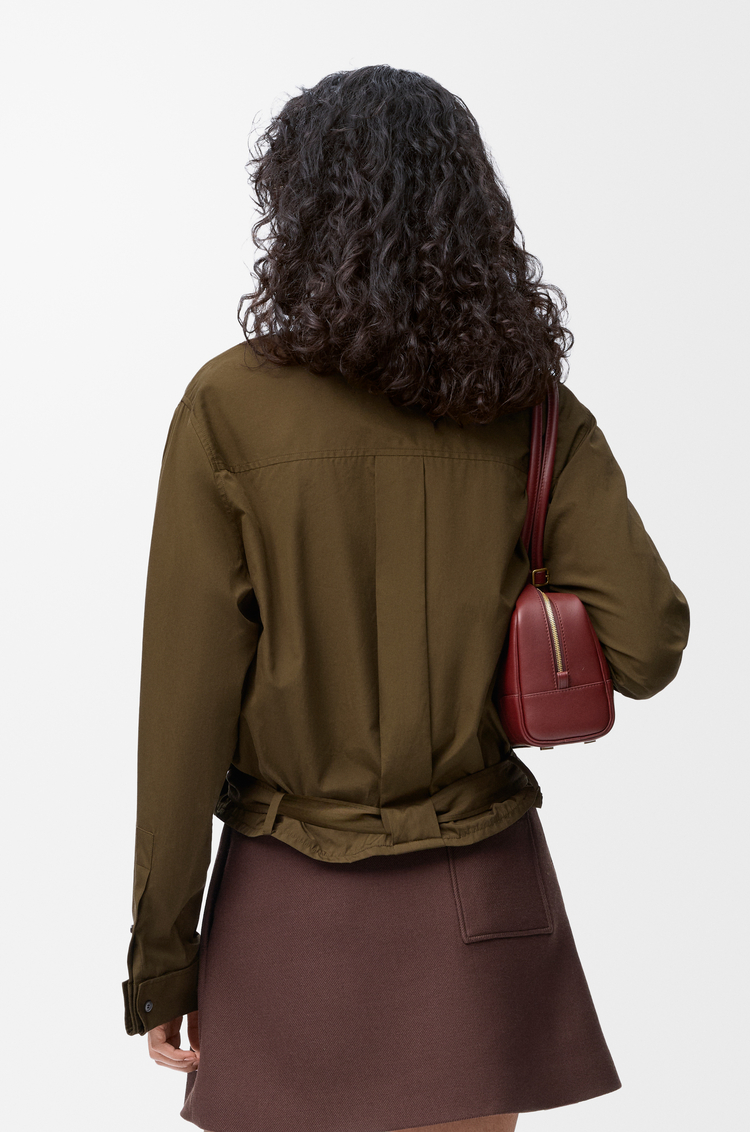 LOEWE Draped shirt in cotton Khaki Green