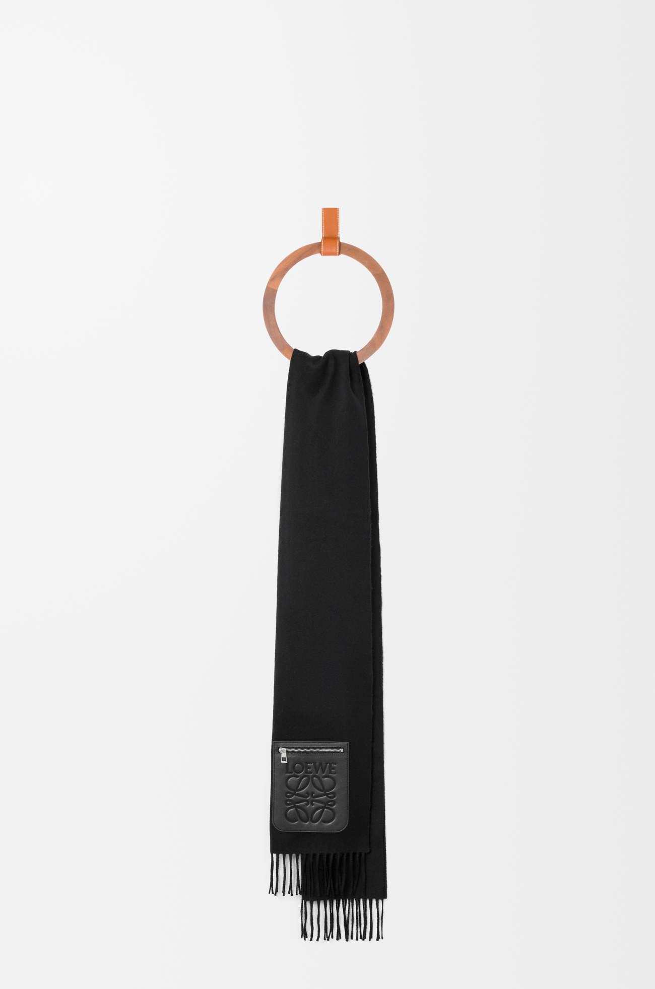 LOEWE Scarf in wool and cashmere Black