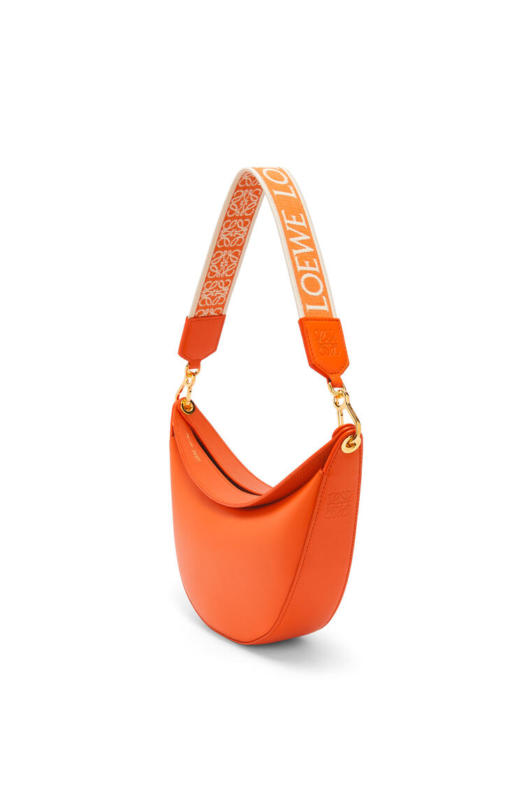 LOEWE Small LOEWE Luna bag in satin calfskin and jacquard Orange