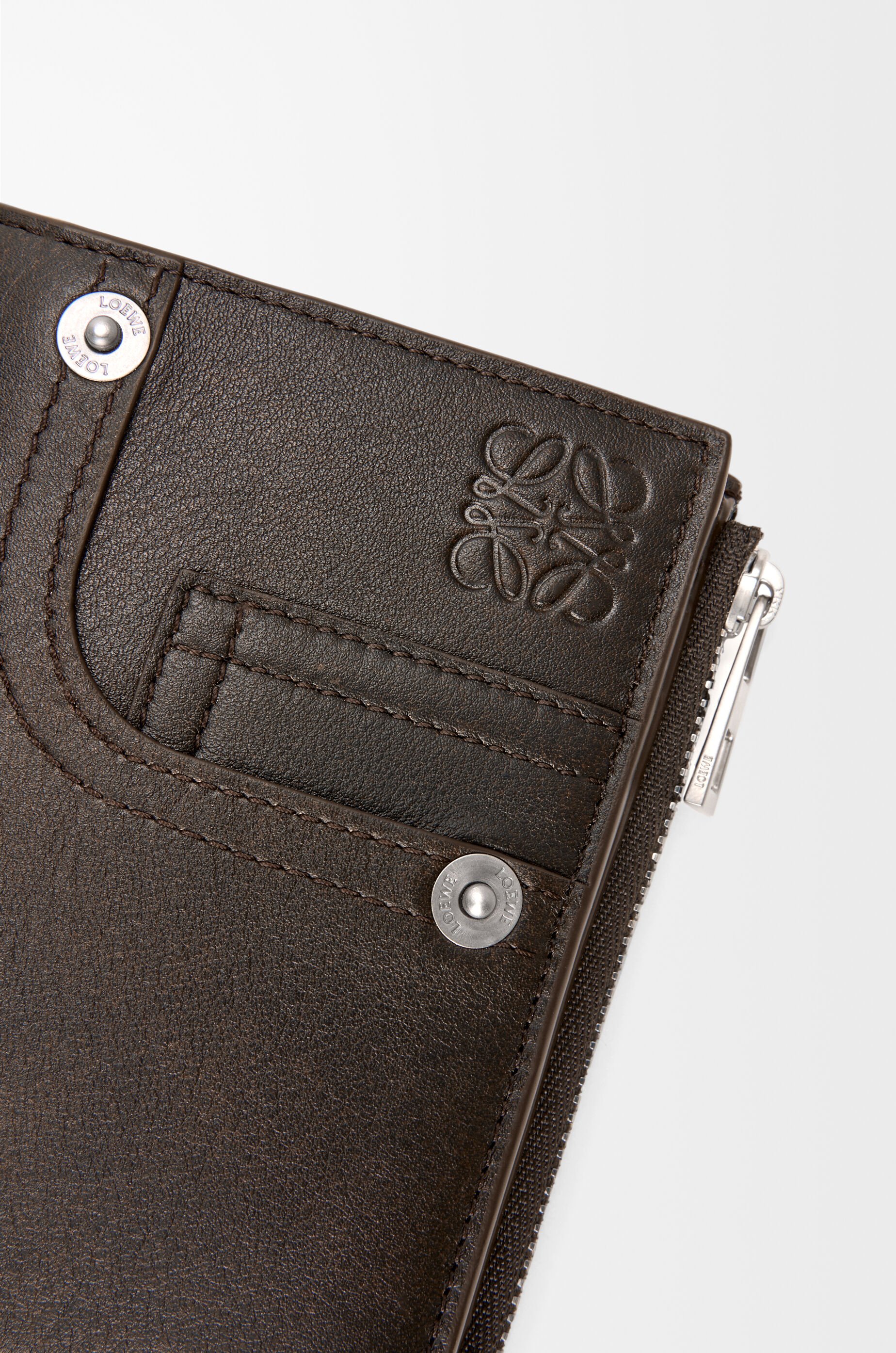 パンタ スリム コンパクトウォレット（シャイニーカーフ） ブラウン