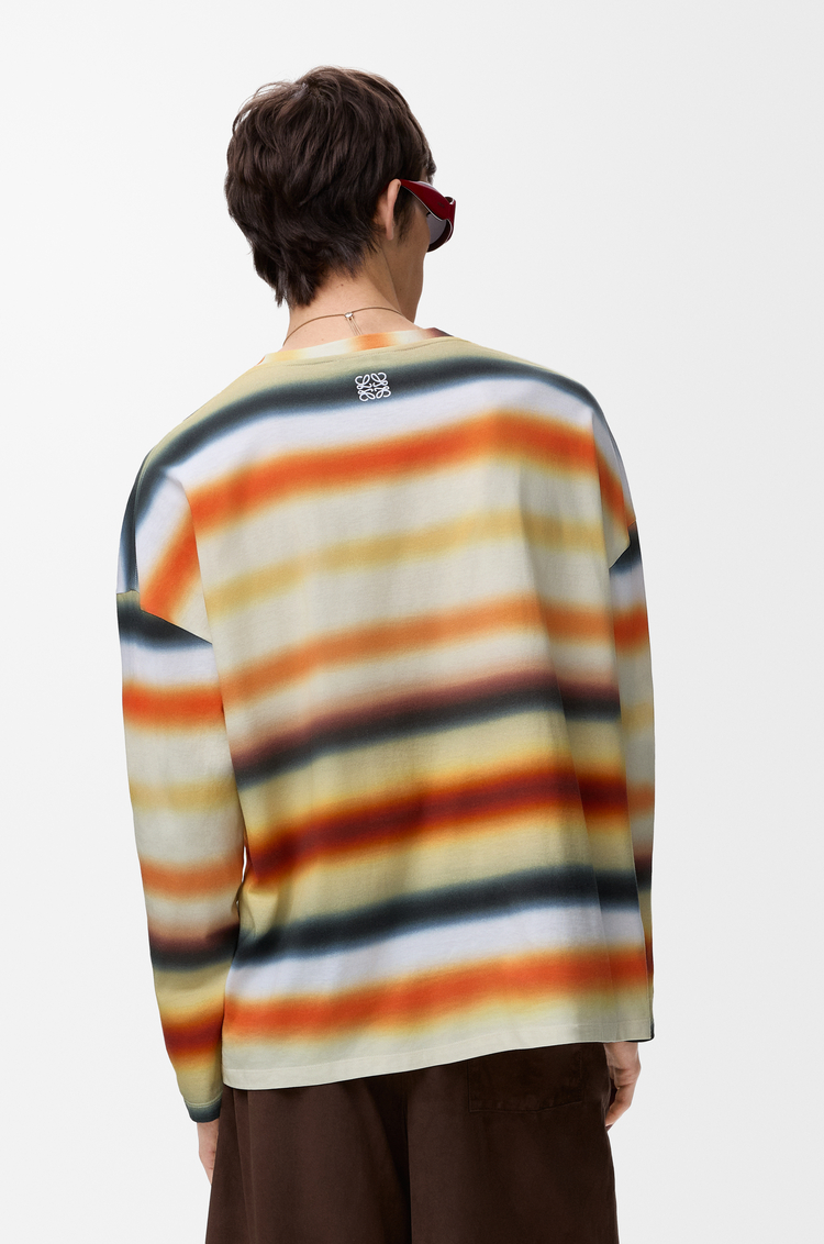 LOEWE 棉質長袖 T 恤 橘色/多色