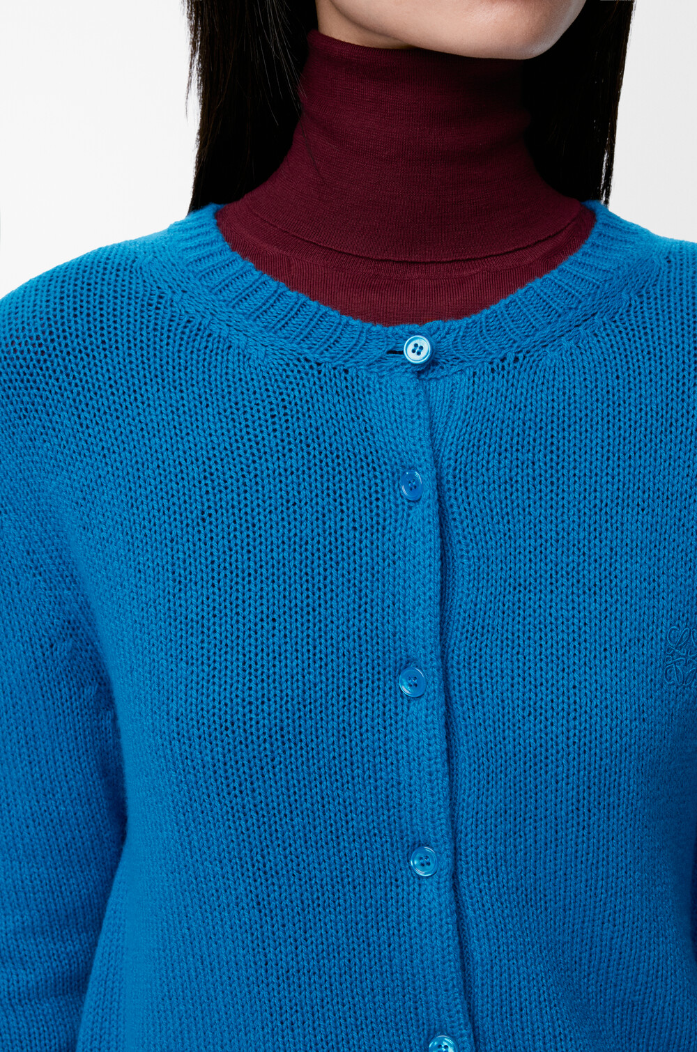 Cardigan in cashmere Blue - LOEWE USA Official Website