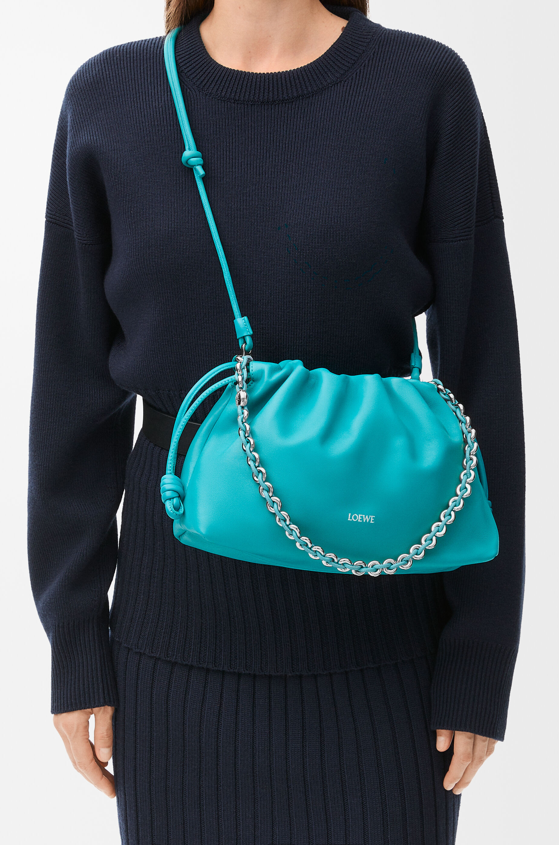 ショルダーバッグ・ポシェット LOEWE Loewe Medium Flamenco Purse Bag Medium Flamenco purse in embellished denim Multicolor - LOEWE