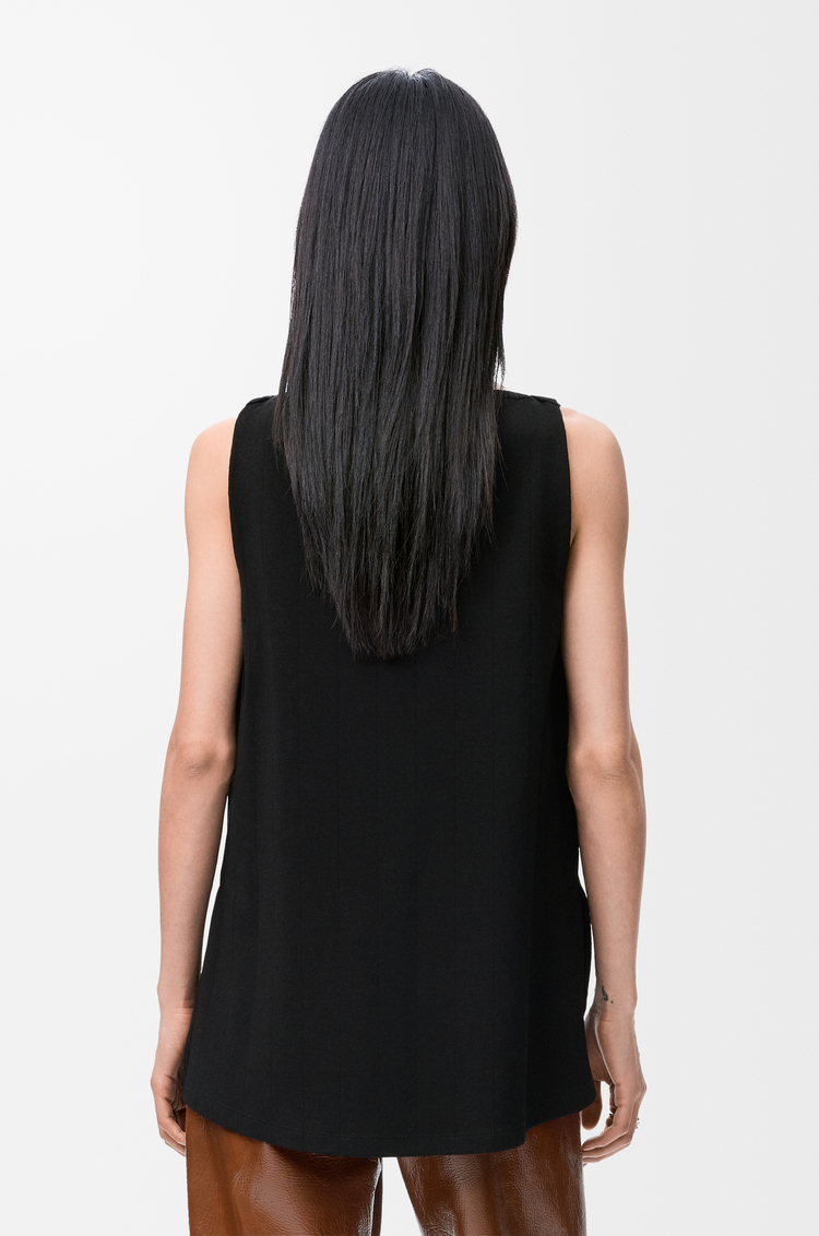 LOEWE Anagram top in viscose blend Black