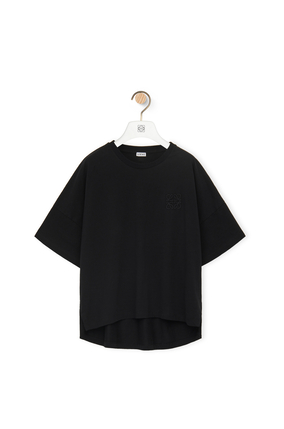 LOEWE Camiseta Anagram corta oversize en algodón Negro