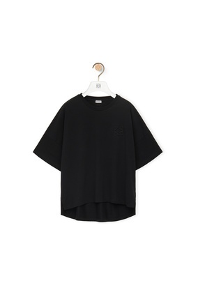 LOEWE Camiseta Anagram corta oversize en algodón Negro
