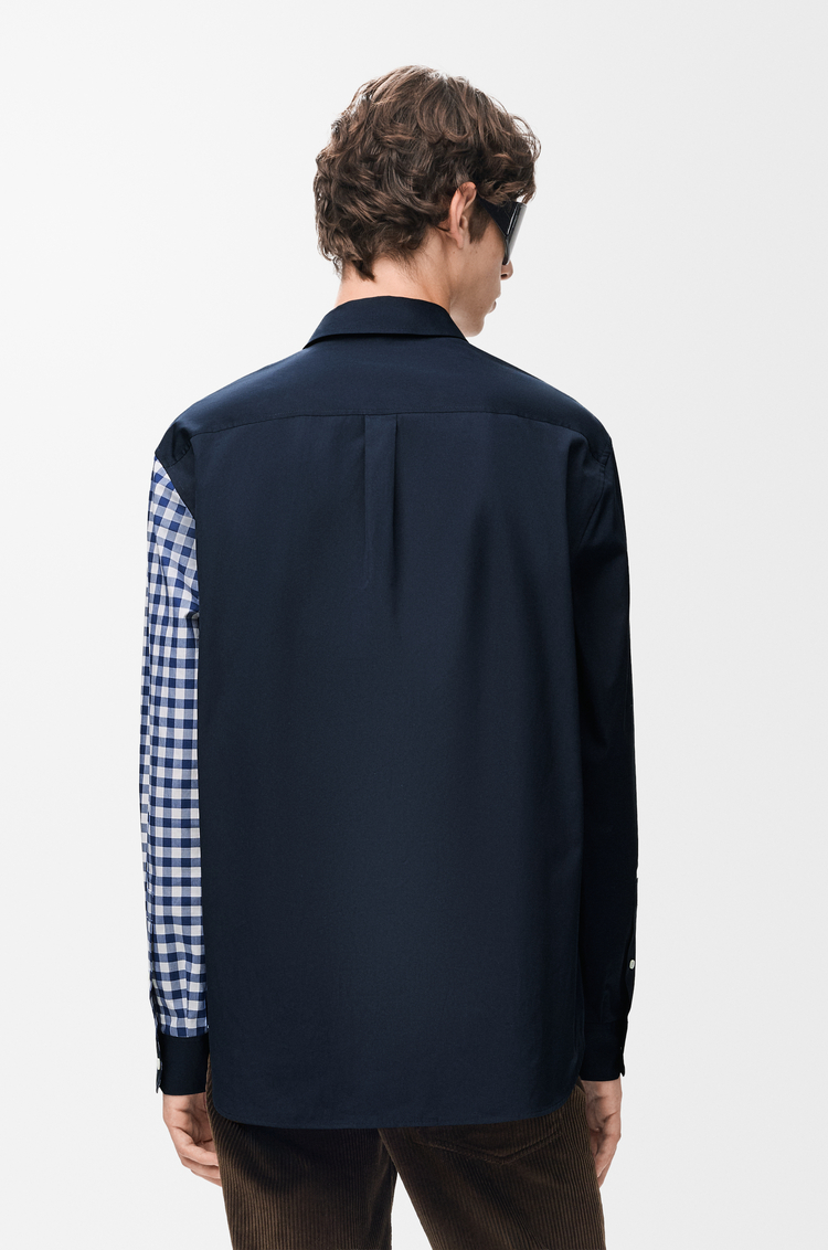 LOEWE Shirt in cotton twill and poplin Navy Blue/Blue