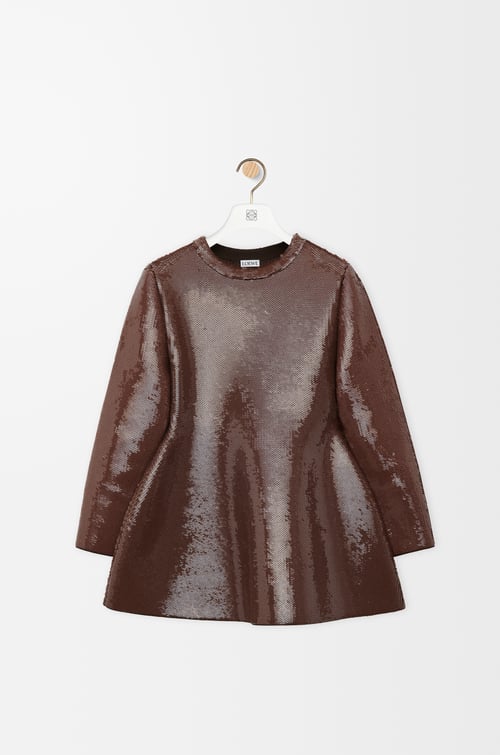 LOEWE トップス（レーヨンブレンド） ブラウン