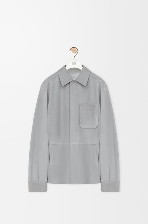 LOEWE オーバーシャツ（スエードラム） ライトグレー
