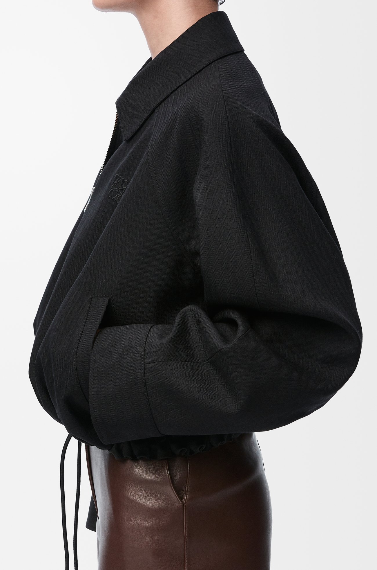 LOEWE Chaqueta globo en lana Negro plp_rd