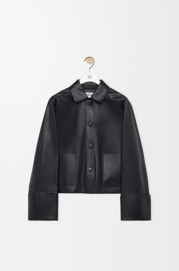 LOEWE Turn-up jacket in nappa lambskin Black