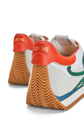 LOEWE 牛皮革和尼龙 Flow 运动鞋
 Soft White/Multicolour plp_rd