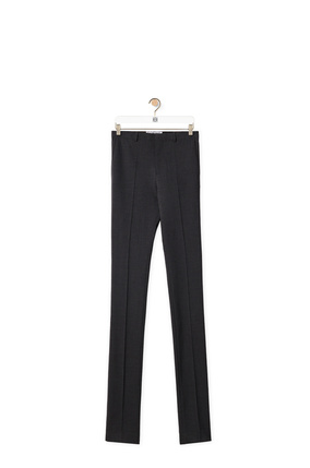 LOEWE Tailored skinny trousers in wool Charcoal