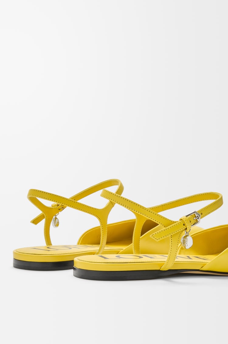 LOEWE Toy ankle strap ballerina in lambskin Dandelion