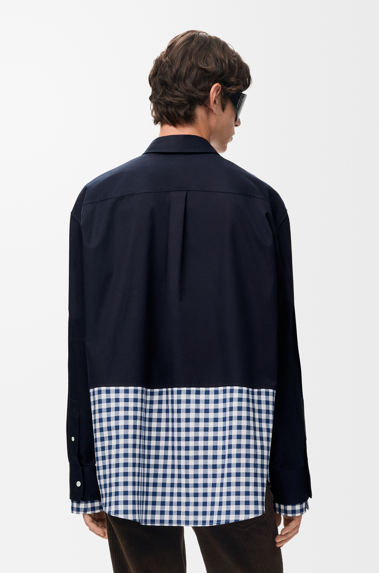 LOEWE Hemd aus Baumwoll-Twill und Popeline Marineblau