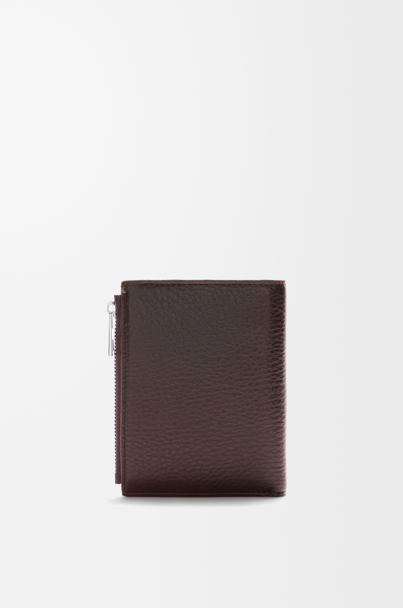 LOEWE Slim compact wallet in deerskin Oxblood