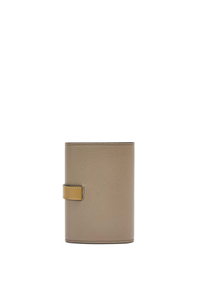 LOEWE Small vertical wallet in soft grained calfskin Laurel Green/Ochre