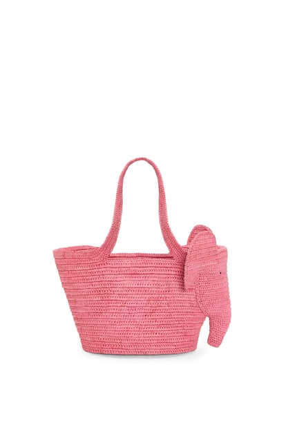 LOEWE Small Elephant Basket bag in raffia Sunset Pink plp_rd