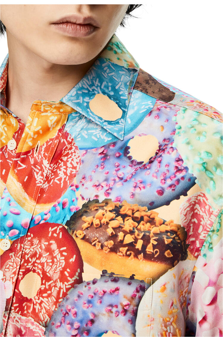 LOEWE Camisa de donuts en seda Multicolor