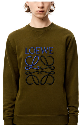 LOEWE Anagram sweatshirt in cotton Dark Khaki Green plp_rd