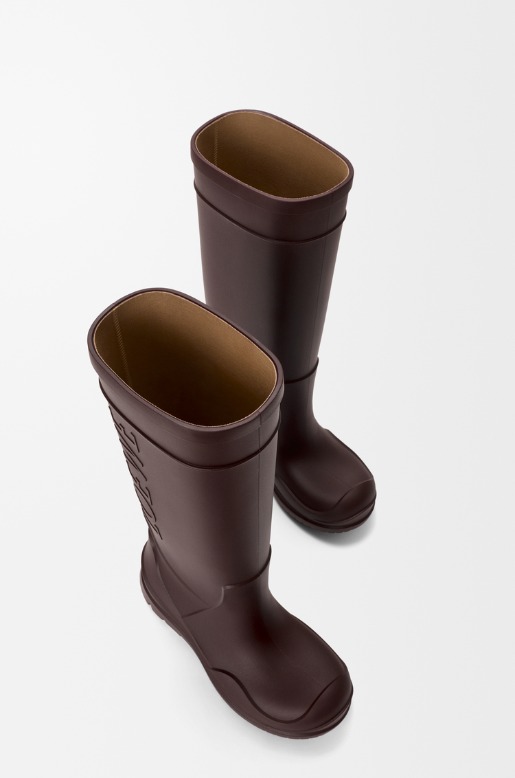 LOEWE Storm boot in rubber Dark Chestnut