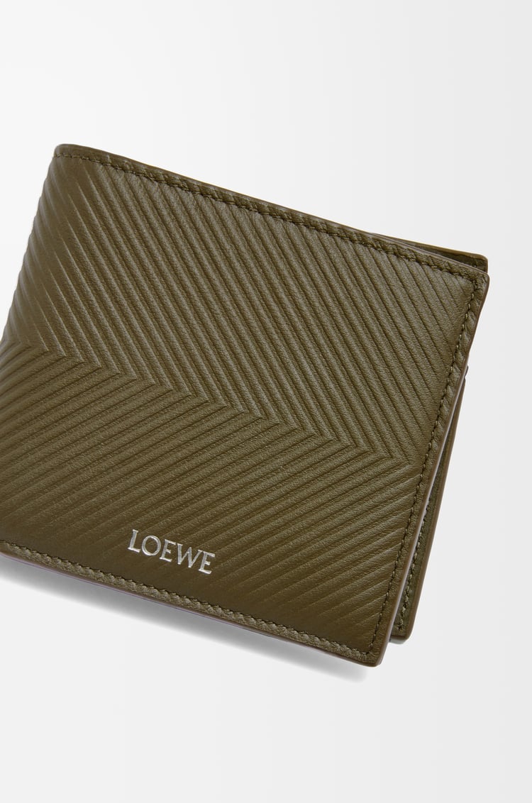 LOEWE Cartera con dos pliegues y monedero en piel de ternera Verde Caqui Oscuro