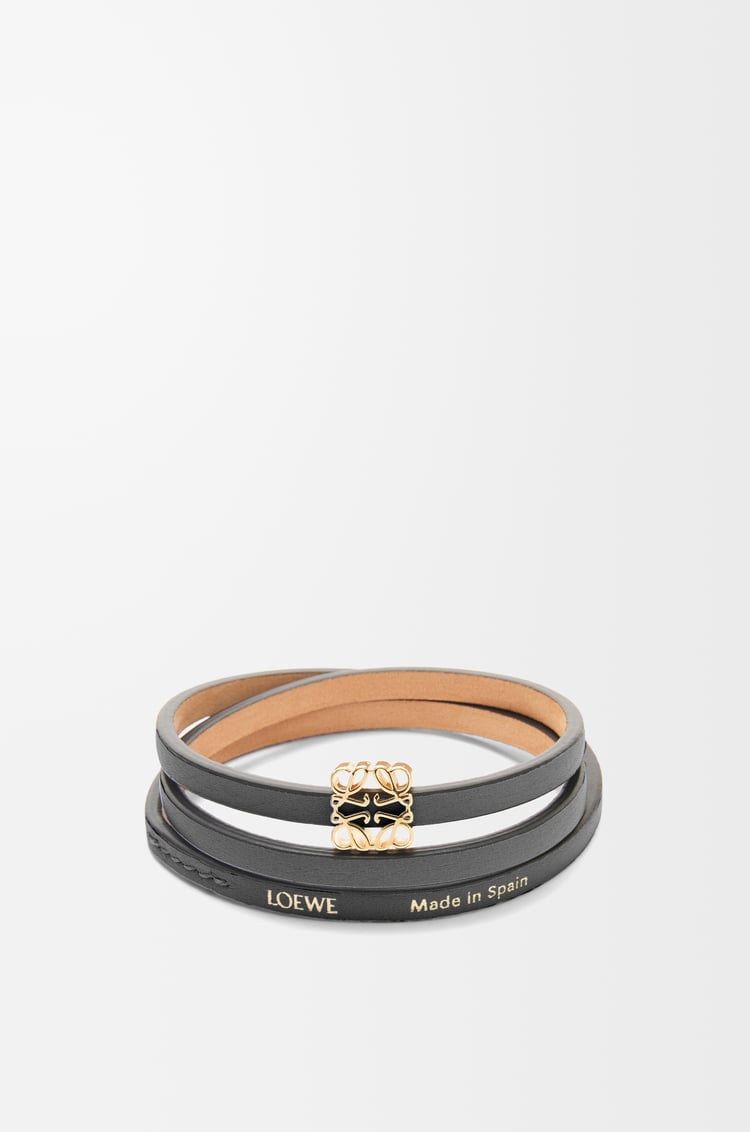 LOEWE Brazalete en piel de ternera Negro