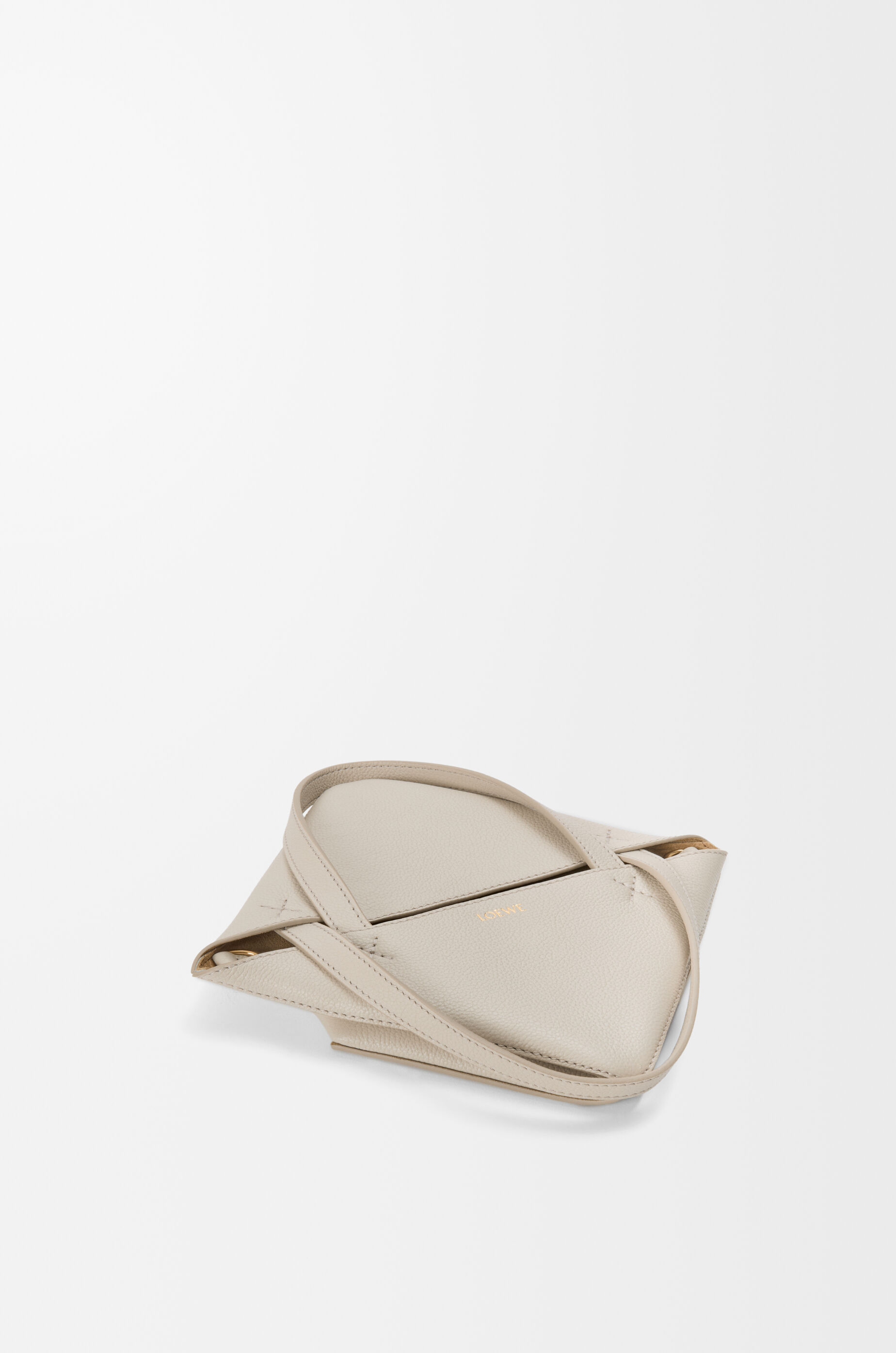 パズルフォルド トート ミニ（ソフトグレインカーフ） グレー - LOEWE