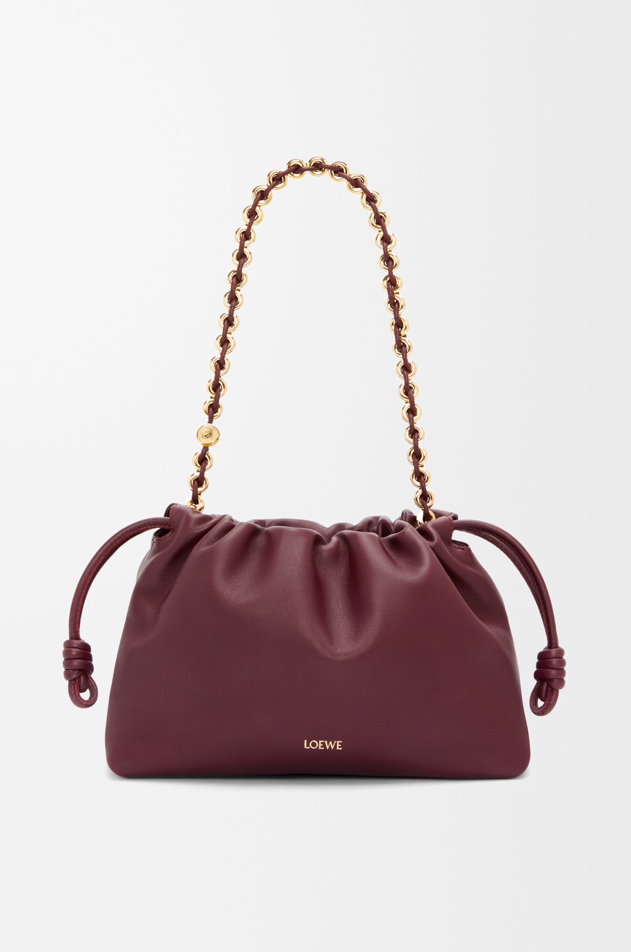 LOEWE Medium Flamenco purse in mellow nappa lambskin Dark Burgundy plp_rd