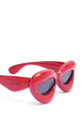 LOEWE Inflated cateye sunglasses in acetate Lipstick