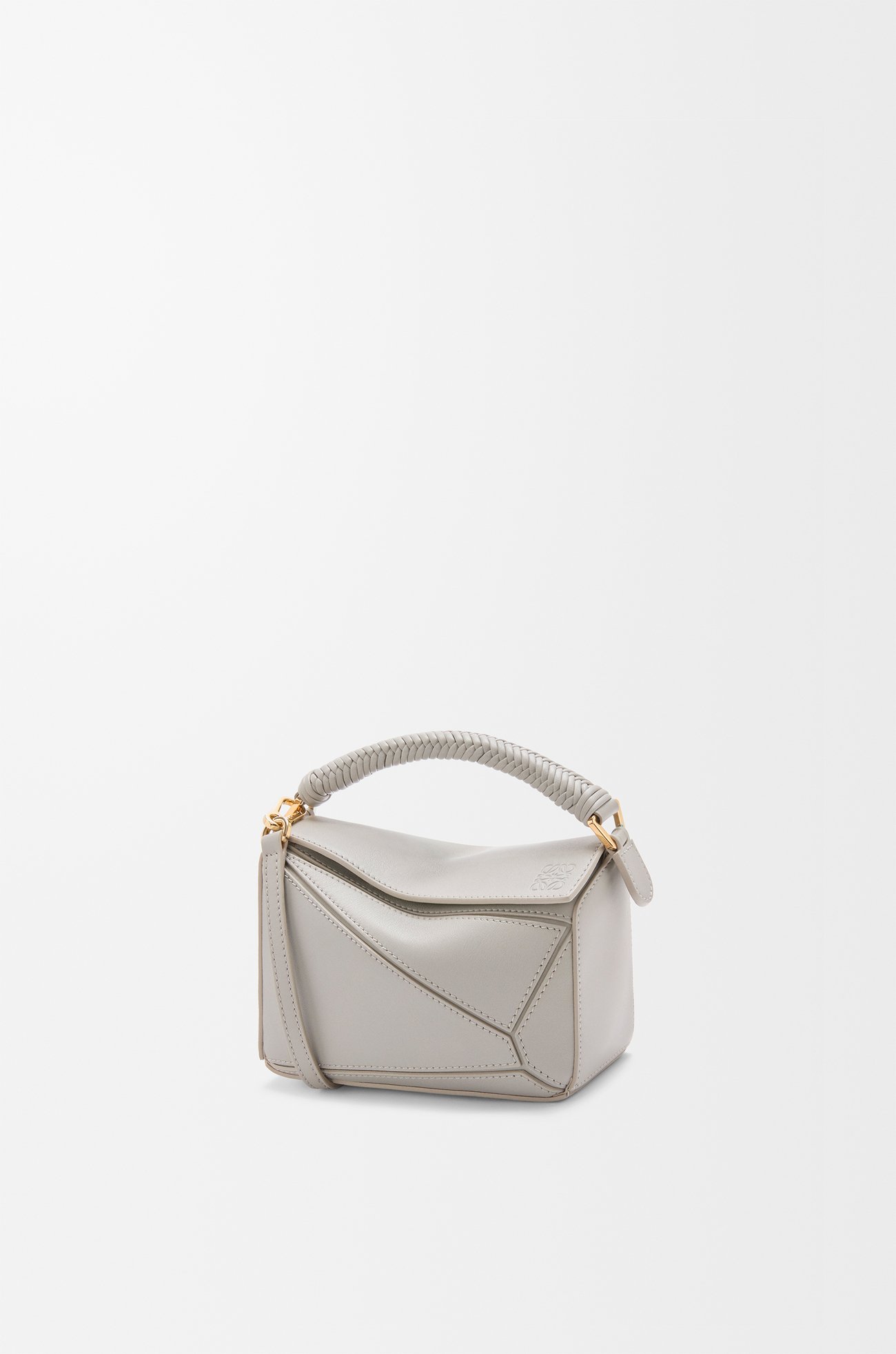 LOEWE Bolso Puzzle mini en piel de ternera Gris Valva plp_rd