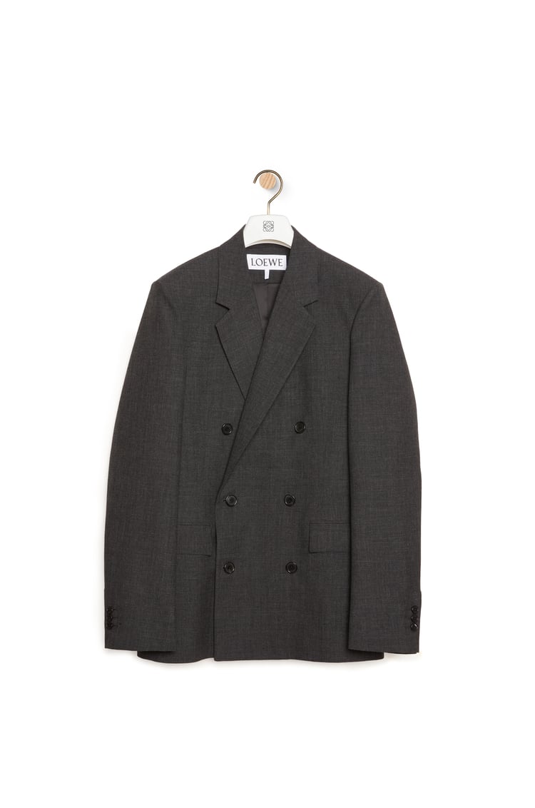 LOEWE Double breasted jacket in wool Anthracite