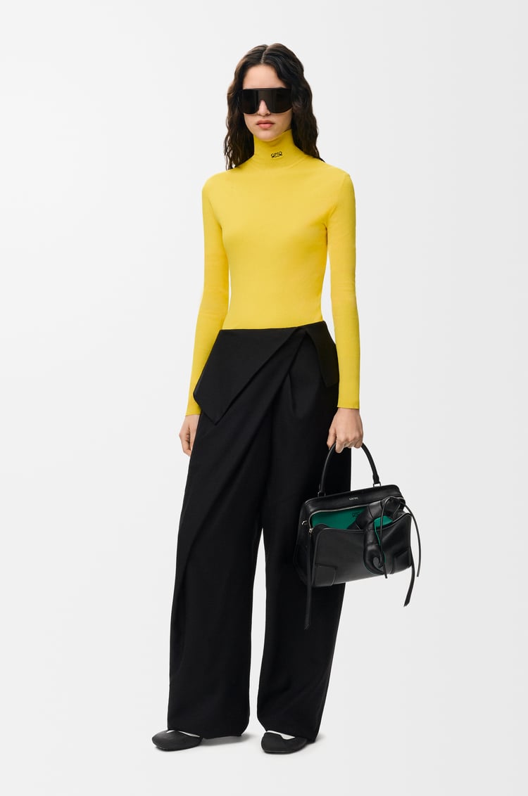 LOEWE Top en mezcla de viscosa Amarillo