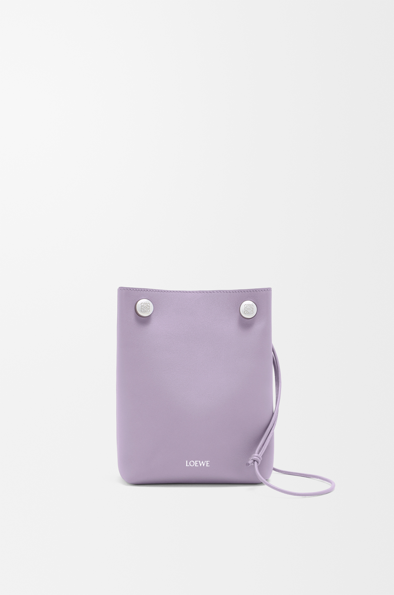 LOEWE ぺブル ポーチ（スムースカーフ） ダーティモーヴ