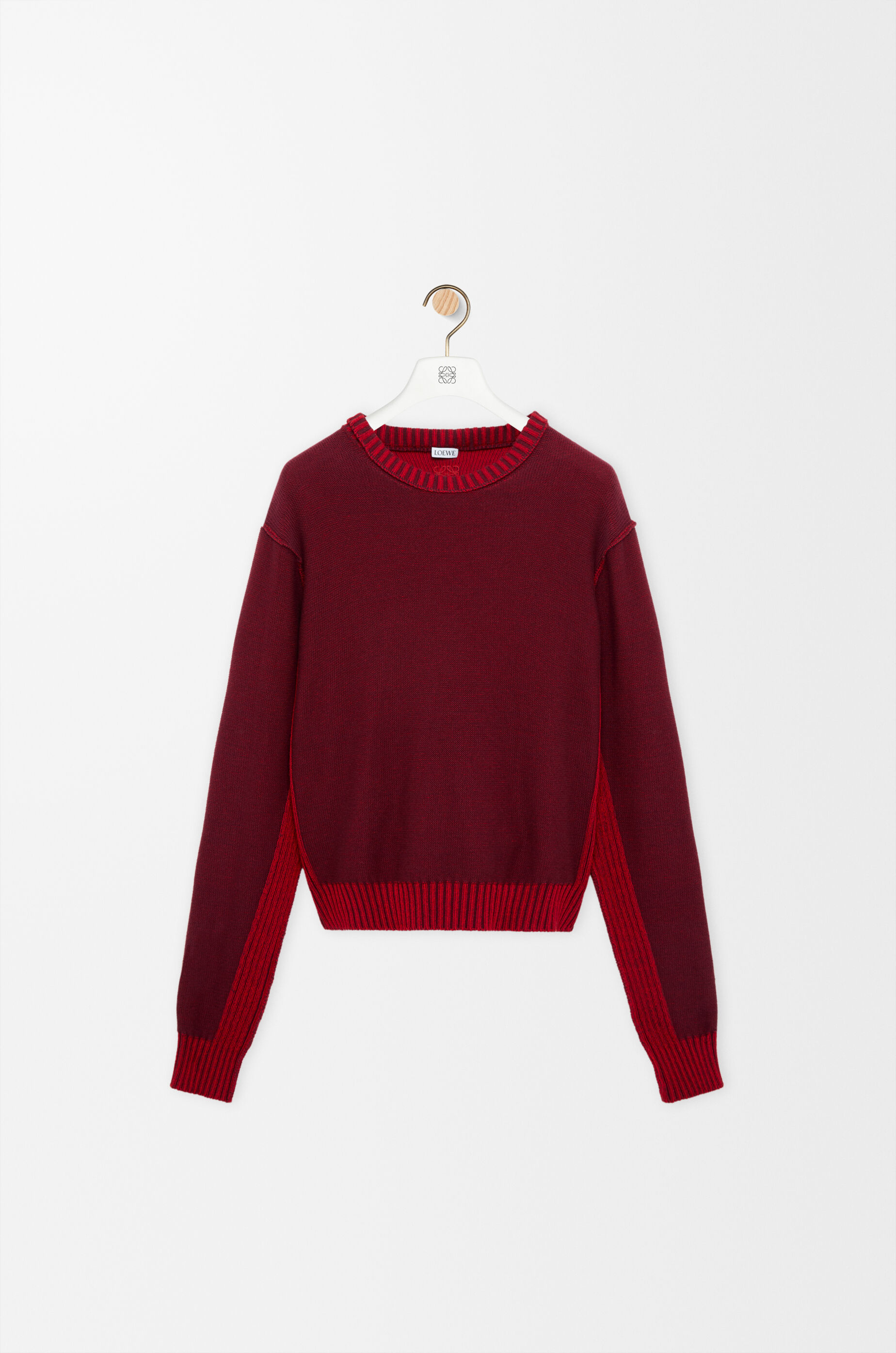 Sweater in cotton and wool Red - LOEWE APAC official website