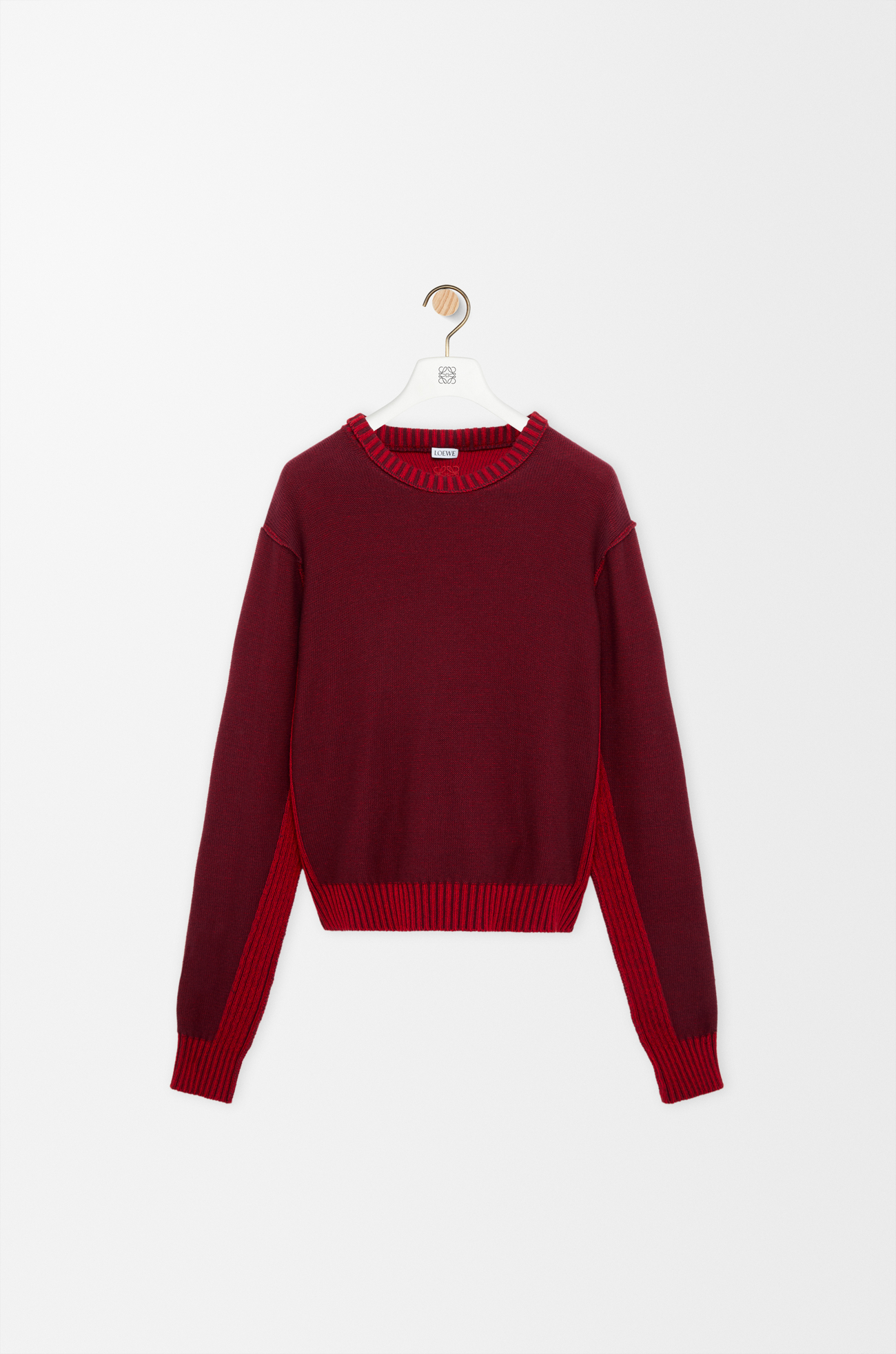 LOEWE Sweater in cotton and wool Burgundy/Red