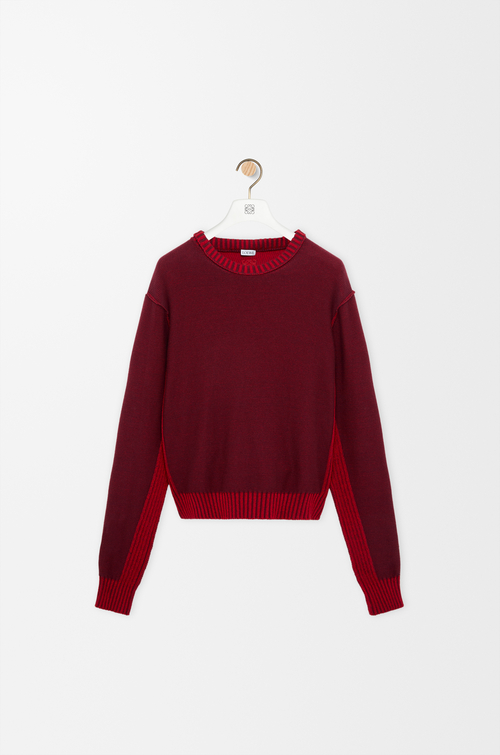 LOEWE Sweater in cotton and wool Burgundy/Red