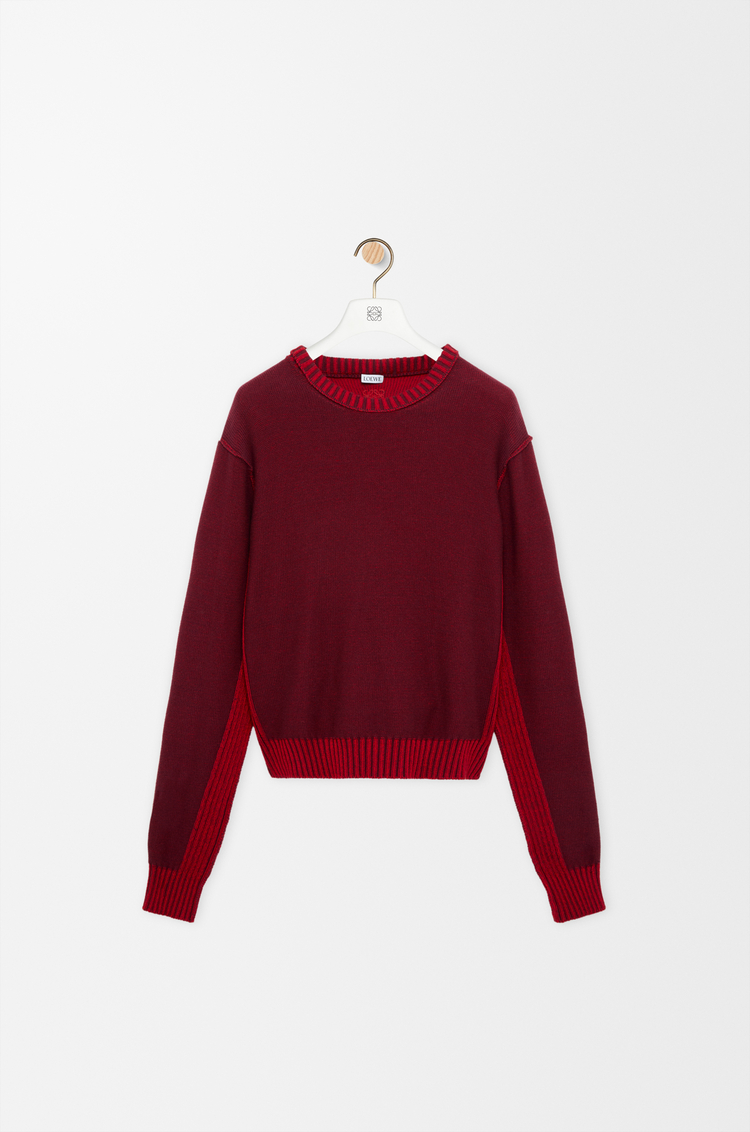 LOEWE Sweater in cotton and wool Burgundy/Red