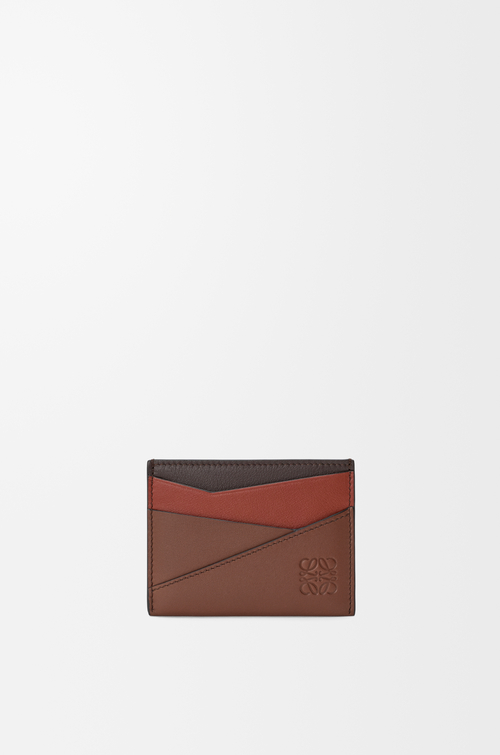 LOEWE パズル プレーン カードホルダー（クラシックカーフ） チョコレート/トメット