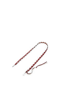LOEWE Thin Braided strap in classic calfskin Garnet/Ivory pdp_rd