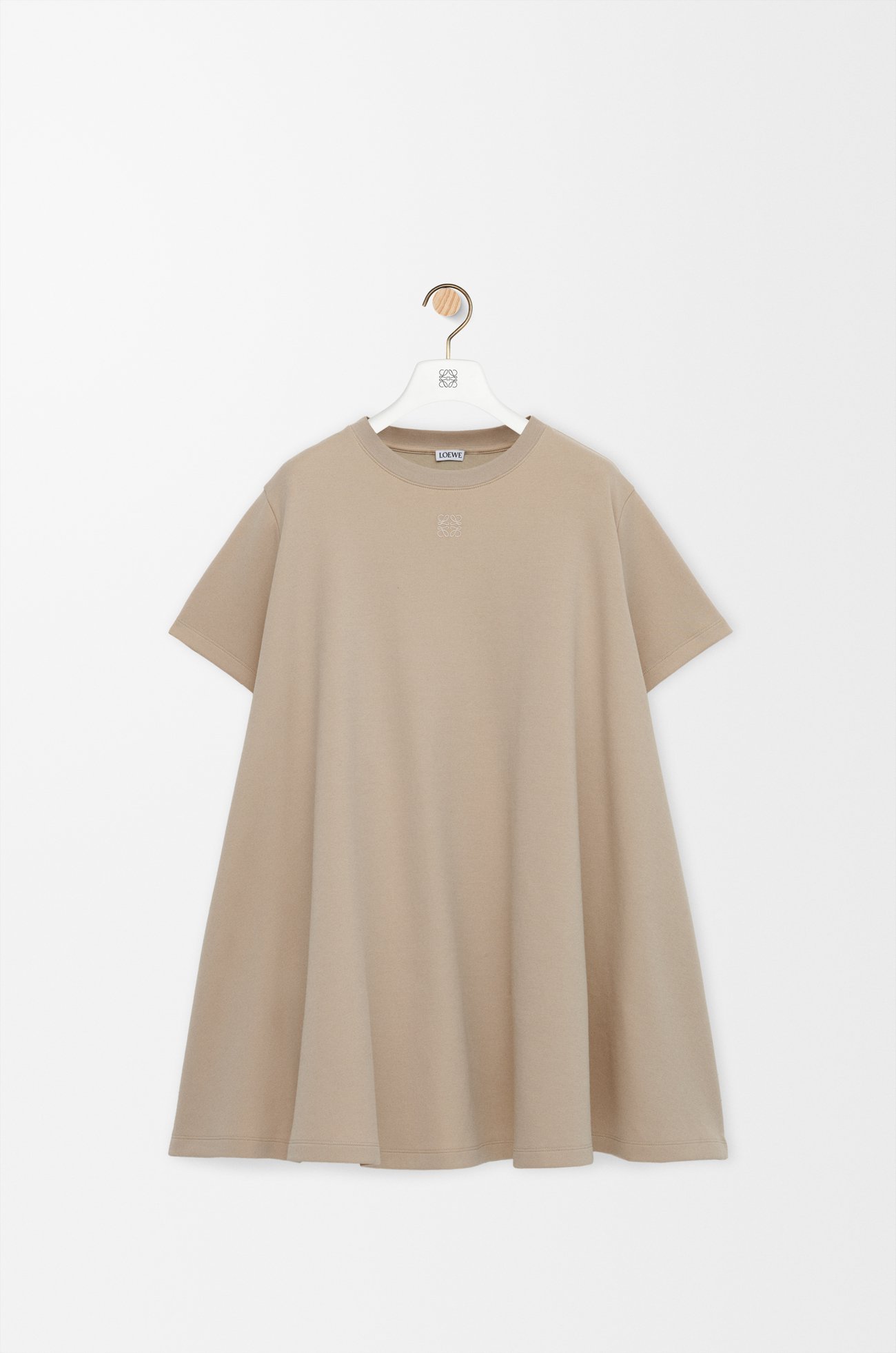 LOEWE Trapeze dress in cotton blend Beige