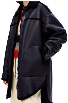 LOEWE Reversible jacket in shearling Navy/Grey plp_rd