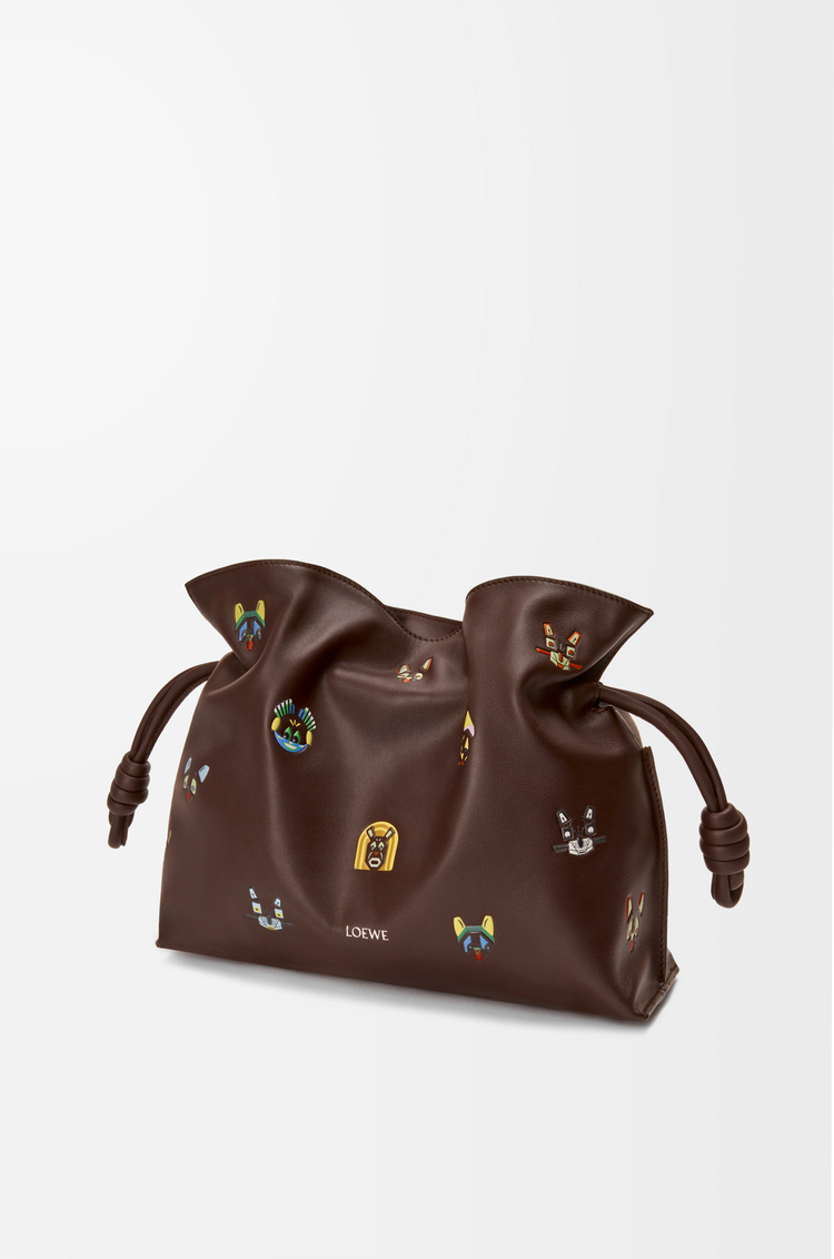 LOEWE キャッツ フラメンコクラッチ ミディアム（ナパカーフ） ブラウン